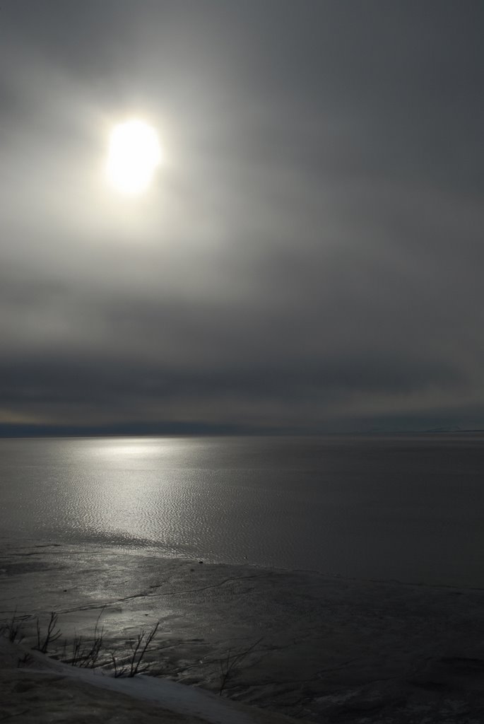 Nikiski, overlooking Cook Inlet, February 2008 by John Drew