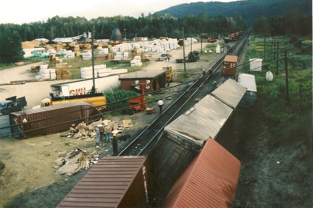 CPR Train Wreck, Tappen, BC, 1984 by doug_wilson