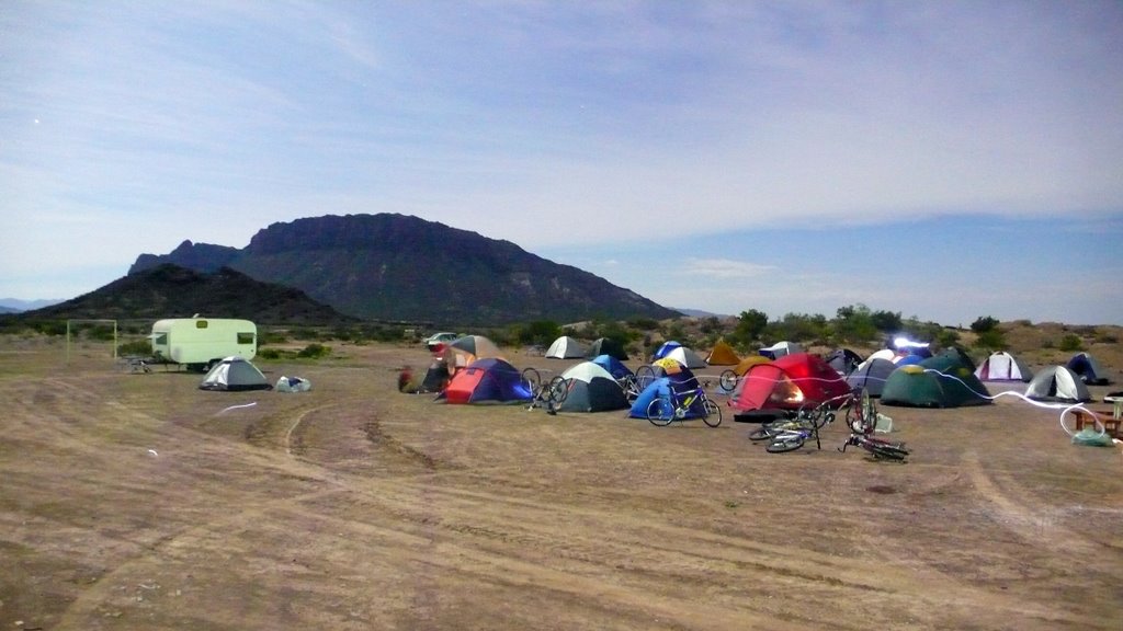 Campsite at 2am. Cerro morado stands guard by Reynald.d.Chatillon