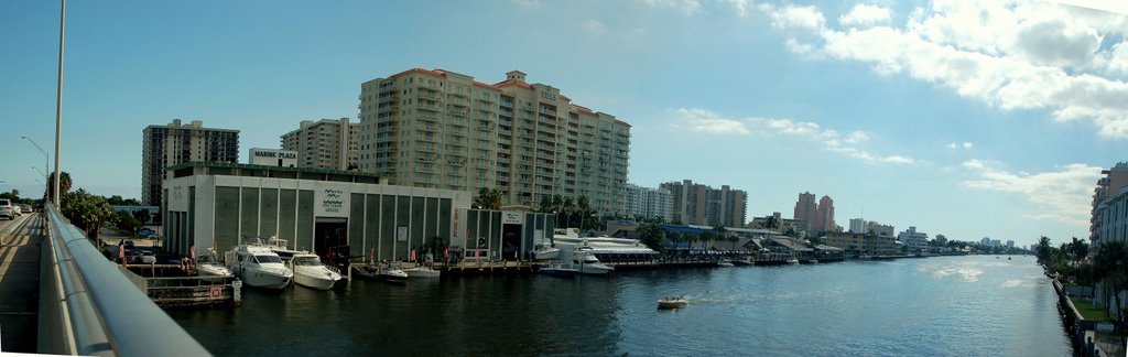 OAKLAND PARK BLVD. & THE INTRACOASTAL LOOKING SOUTH by wallymc