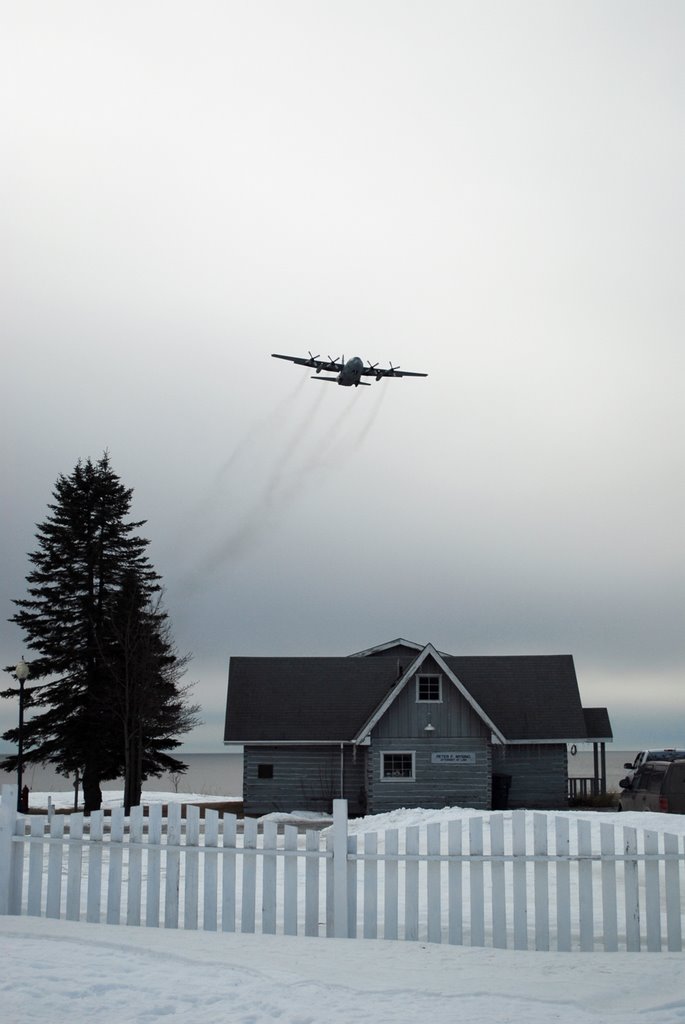 C-130 Hercules approaching Kenai from the southwest. February 2008. by JohnDrew2