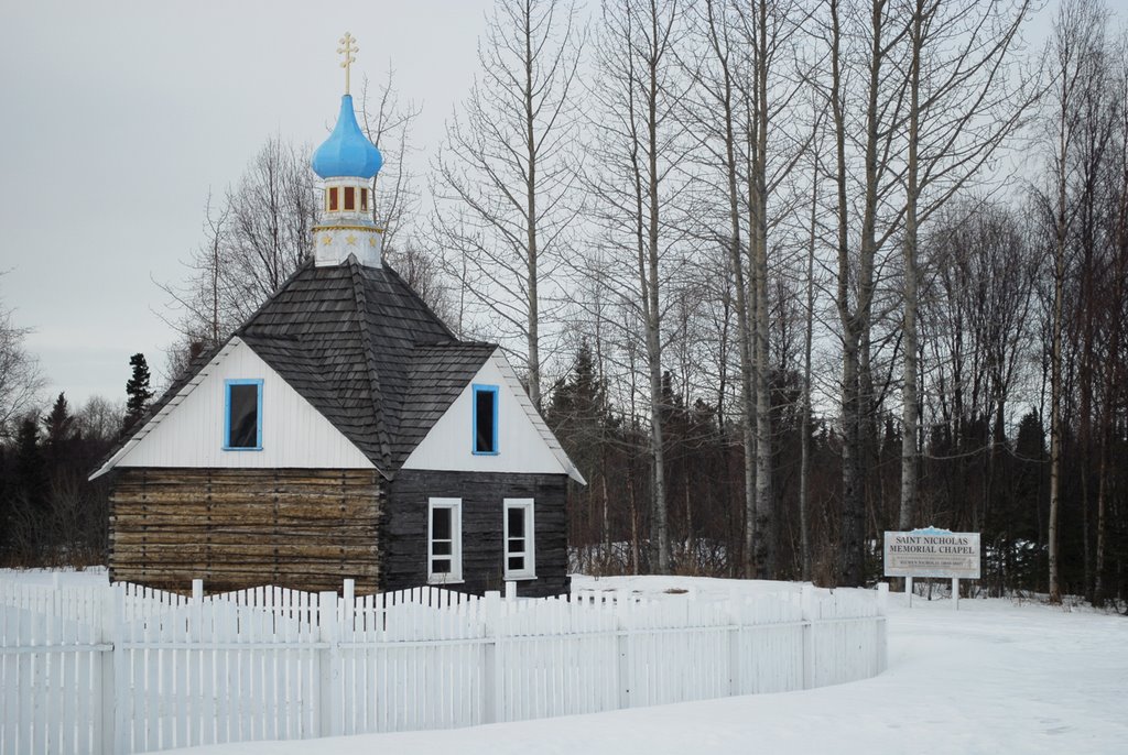 St. Nicholas Chapel, Kenai. February, 2008 by JohnDrew2