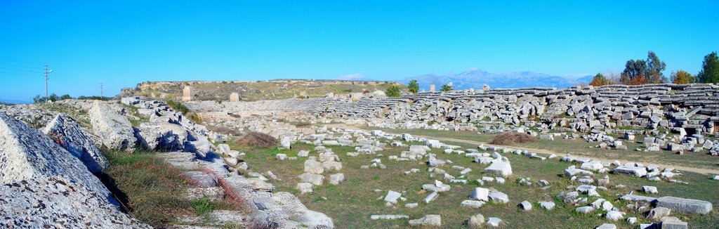 Perge - panoramic view to NE of the Stadium by Andreas Czieborowski