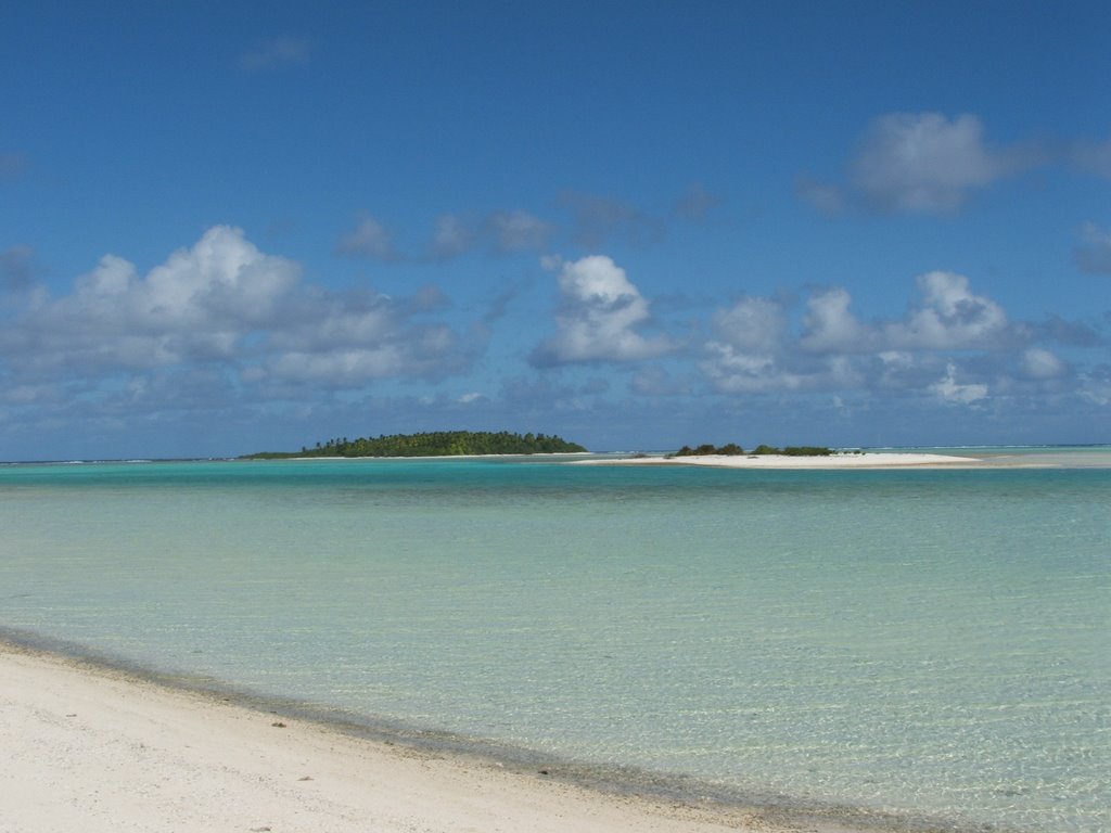 At One Foot Island Looking East to a small Motu by Glider47