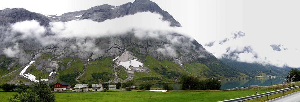 NORWAY, SOGN OG FJORDANE: Mountains towering Kjøsnesfjorden at its tip by Ashraf Nassef