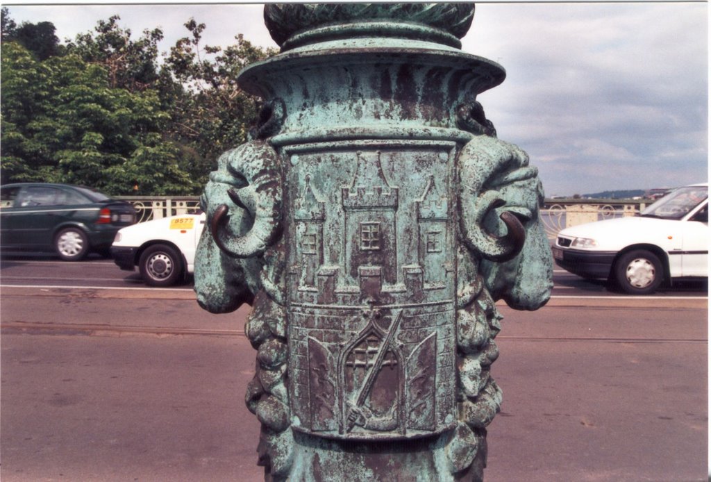 Praha - Čechův most 1908 - Bronze Lamppost Art Nouveau by txllxt