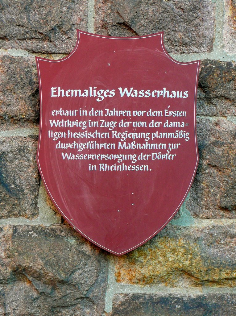 Wasserhaus Neu-Bamberg, Hinweistafel by Der SIGGY