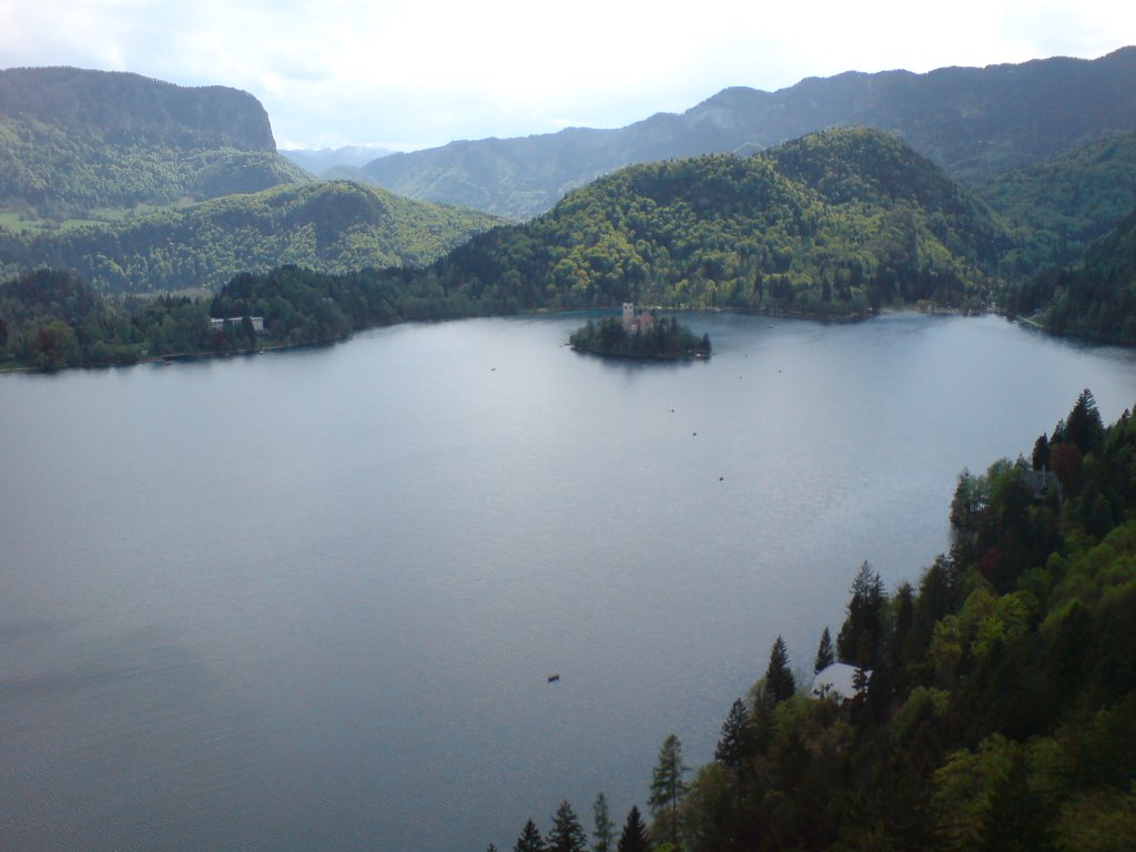 Bled Lake and Island, from Bled Castle, Bled, Slovenia - May 2008 by rumdar