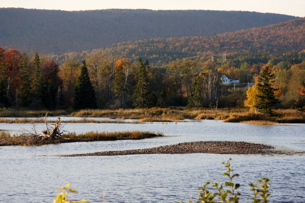 Fall Colours at North River on the Cabot Trail, Cape Breton Island, NS by Ken Heaton