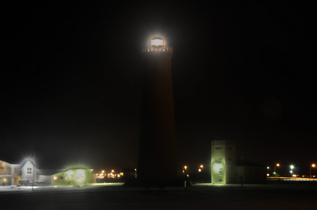 New Garðskagi Lighthouse in the Night-HDR by past0637