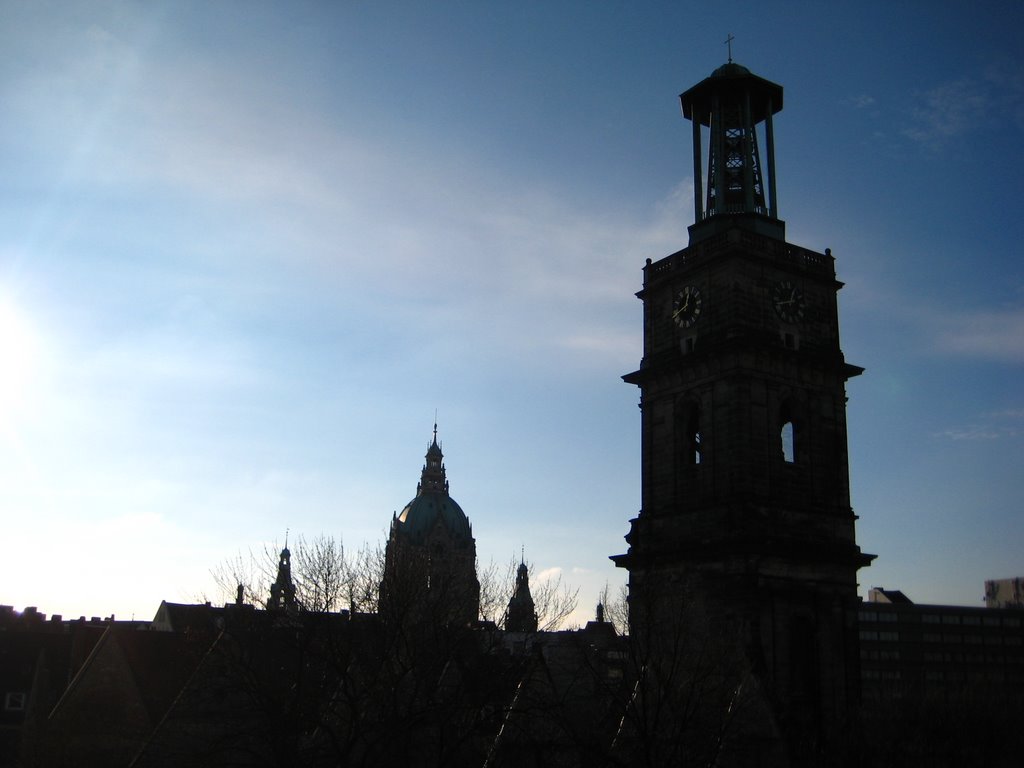 Aegidienkirche und Rathaus by Pattensen