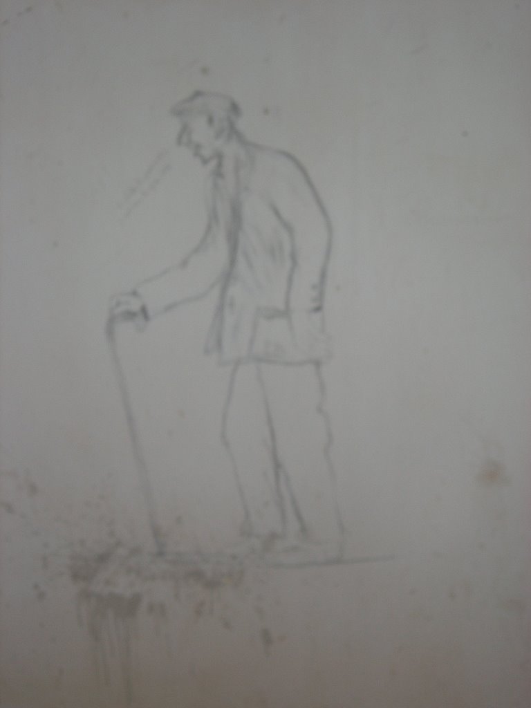 Dibujo en el palacio de Riofrio durante la Guerra Civil by jcpd