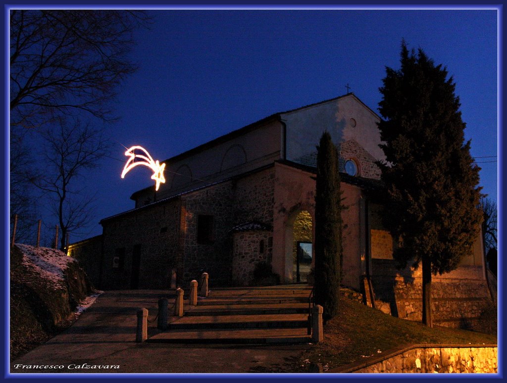 La chiesetta di Tramonte a Natale by Francesco Calzavara