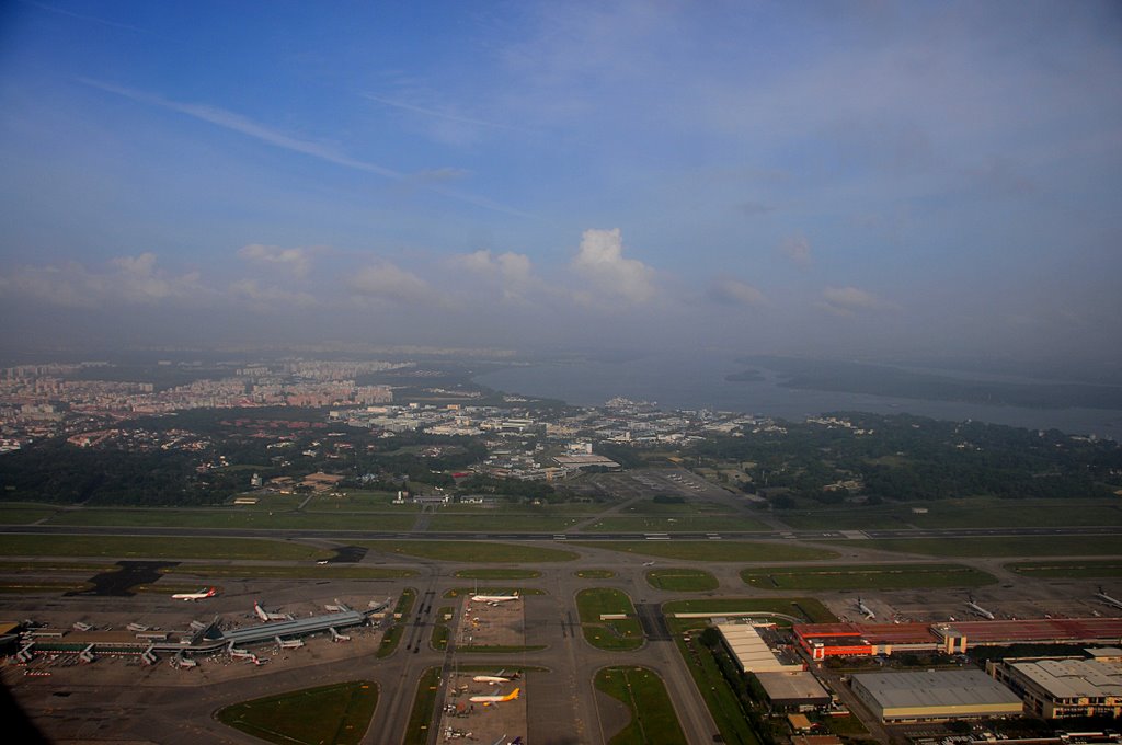 Climbing away from Changi by Frank Starmer