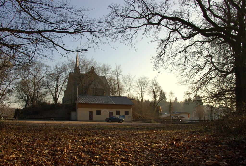 Rambach - Kerbeplatz , Kirche , Spielplatz und Kindergarten by <- Akira ->