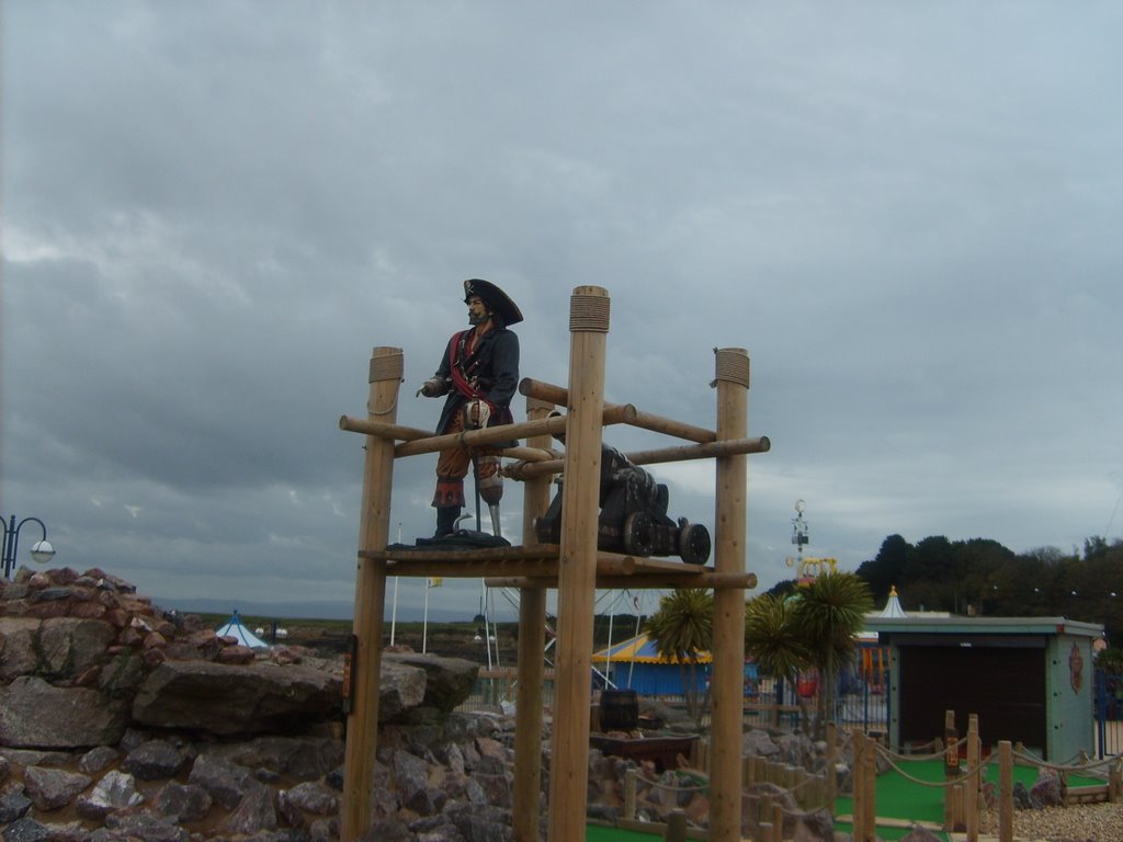 View of the pirate themed crazy golf course at Barry Island, Oct 08 by sarahjwilson