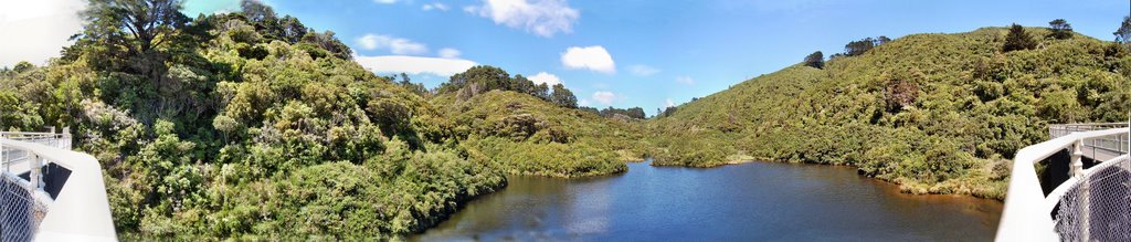 Panorama: View from the dam 1. by Eva Kaprinay