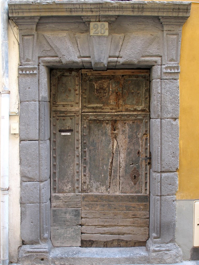 Old door in the center of Marseillan Ville by KimHermann