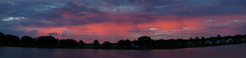 Lake view pink sky by Richard Cope