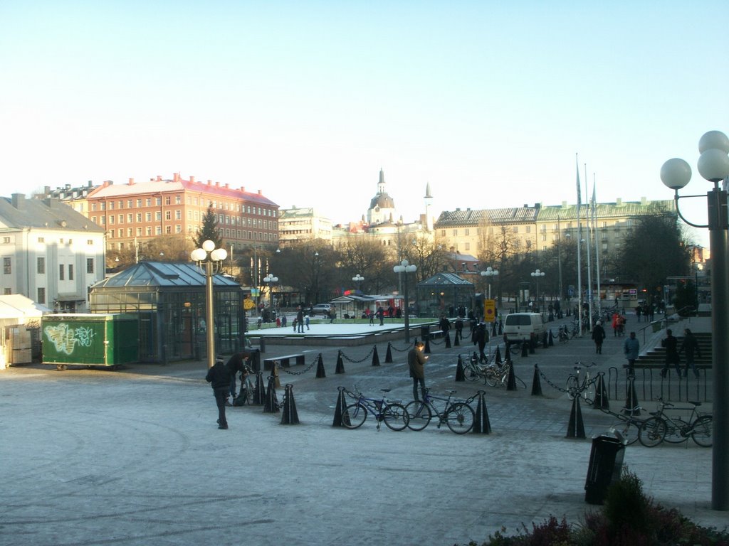 Medborgarplatsen and Stockholm Mosque by yermishkina