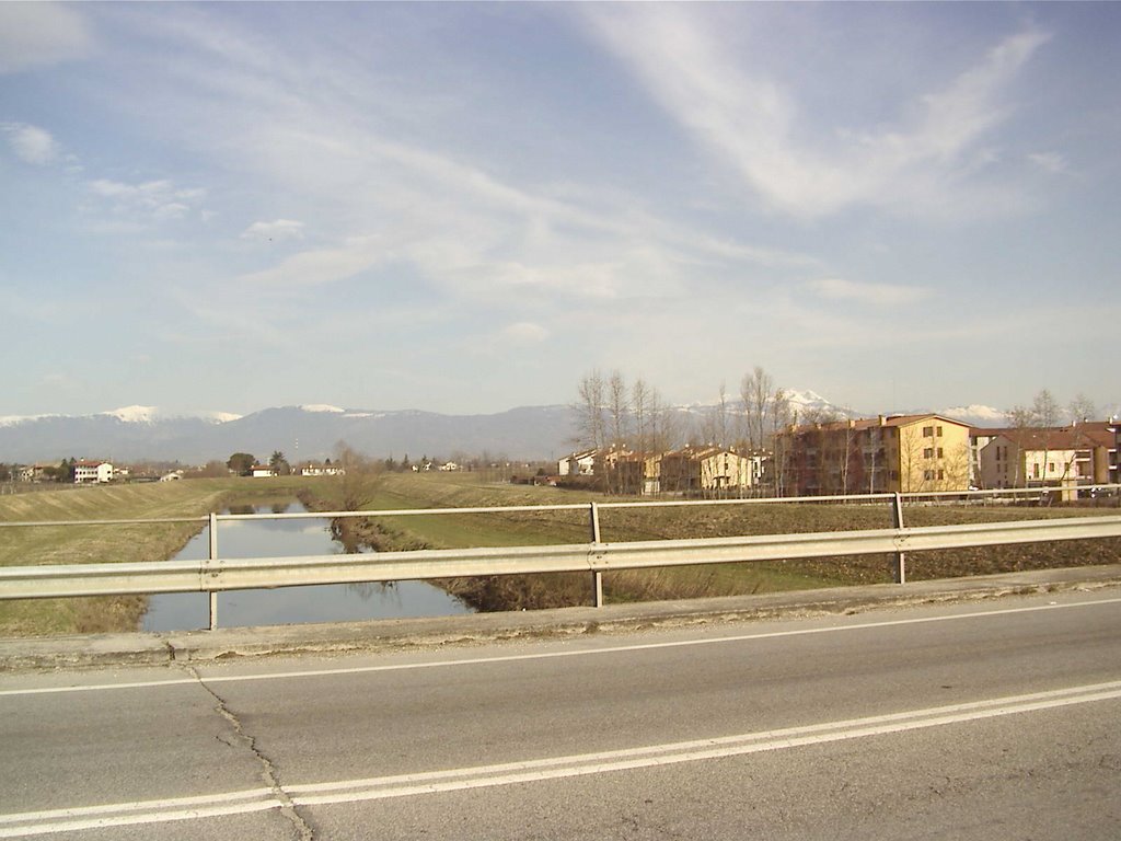 The Dolomites in the distance by brigadeer