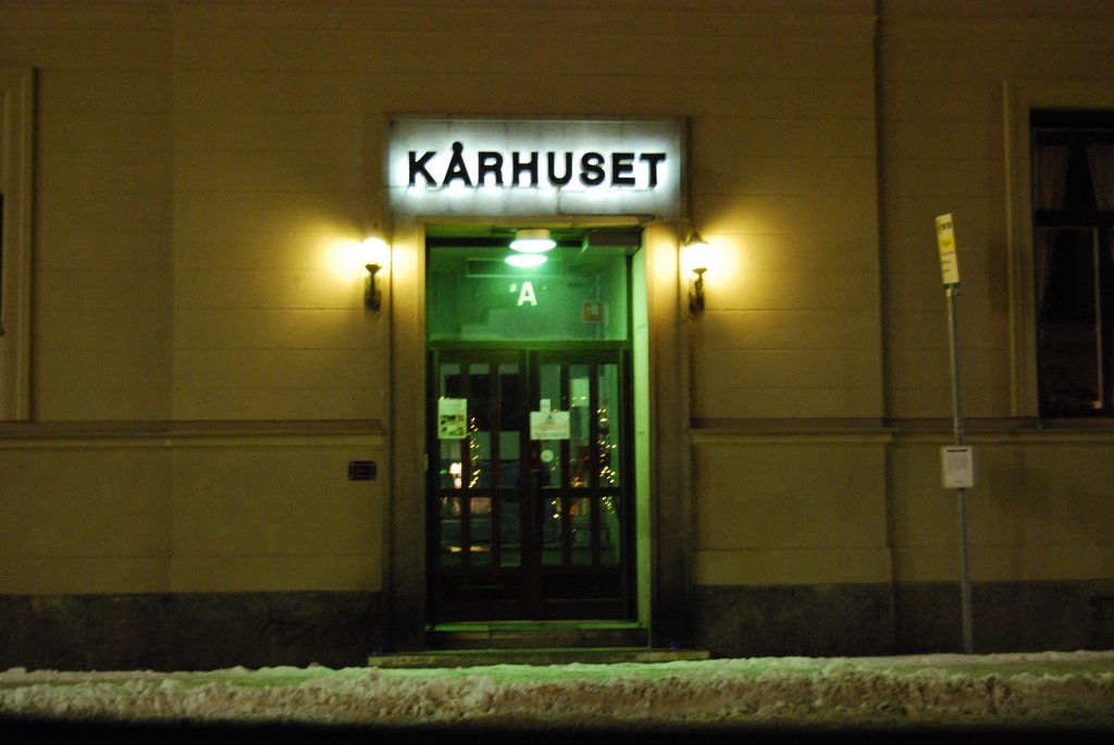 Kårhuset's entrance by Sundsvall