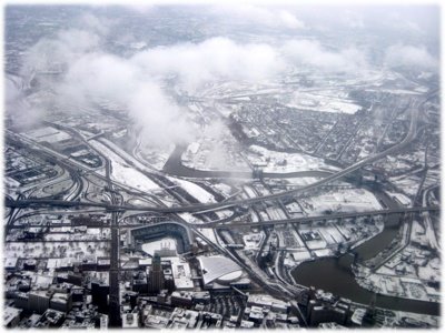 Looking down Cleveland in the sky by Ji Youn Kim