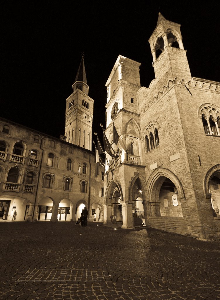 Pordenone - Loggia del Municipio, Palazzo Ricchieri, Campanile by Sandro Orefice