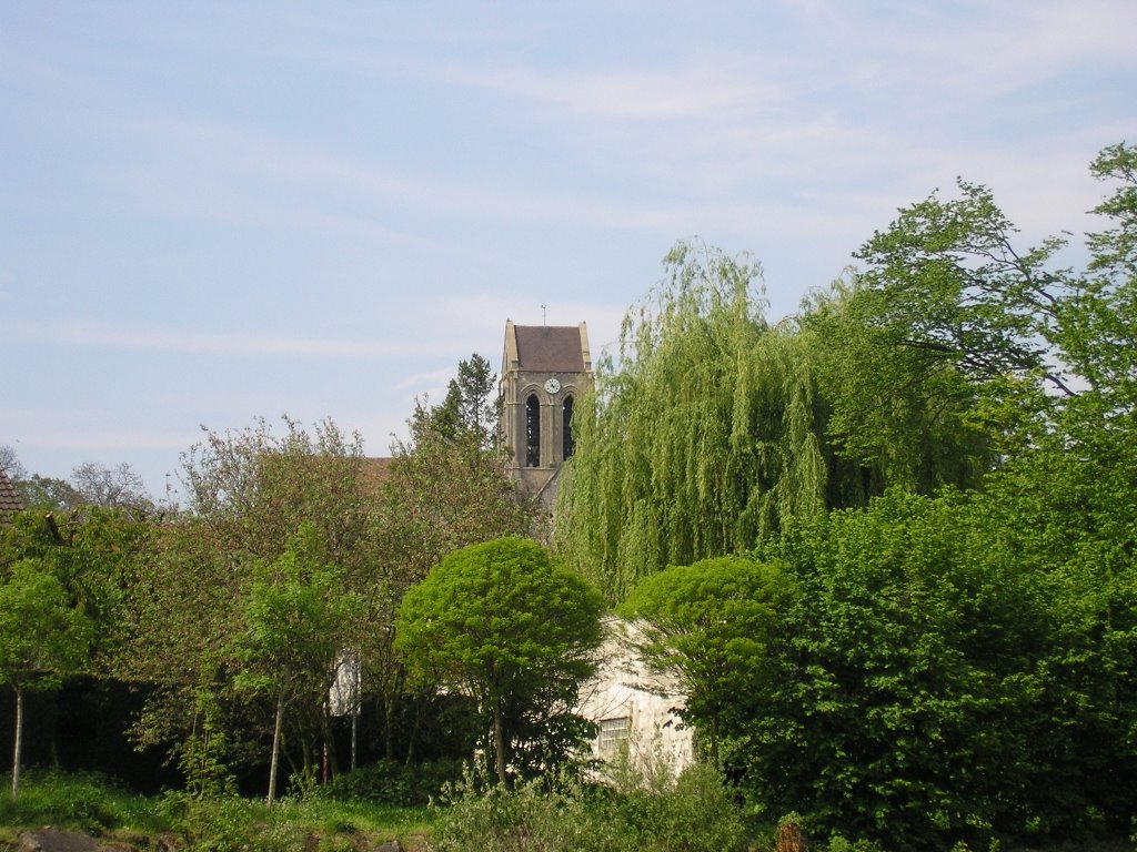 L'église d'Auvers sur Oise vue de l'Oise by cyrilgéo