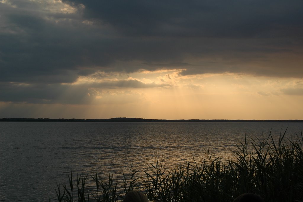 Abendstimmung am Achterwasser Loddin by Thomas Schröter