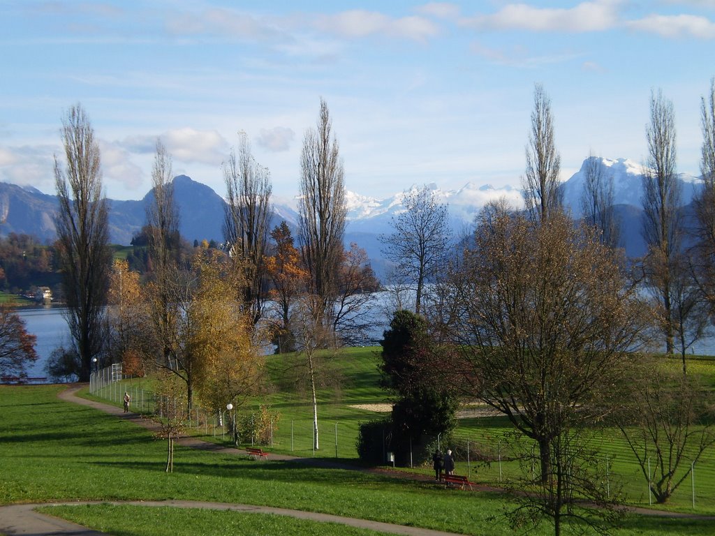 Luzern, Blick auf die Berge by Miraceli