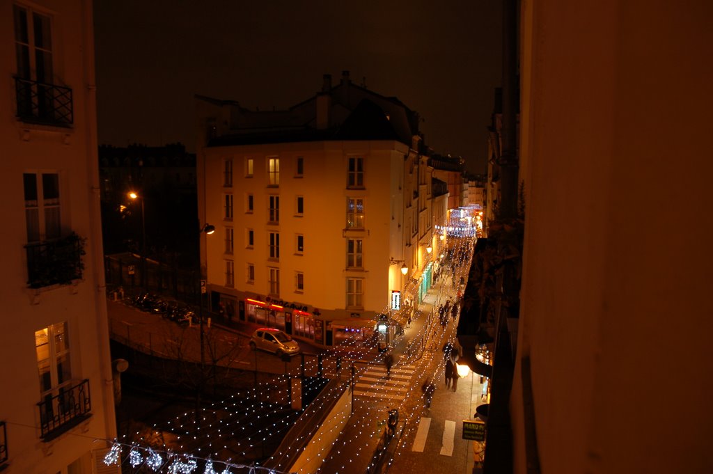 Rue Mouffetard, Christmas 2008 by toffa77