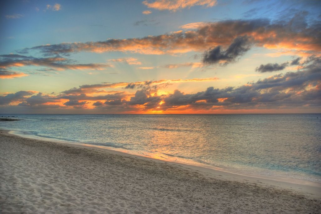 Sunset Grand Cayman - Seven Mile Beach by Monika & Albert Bardewyck