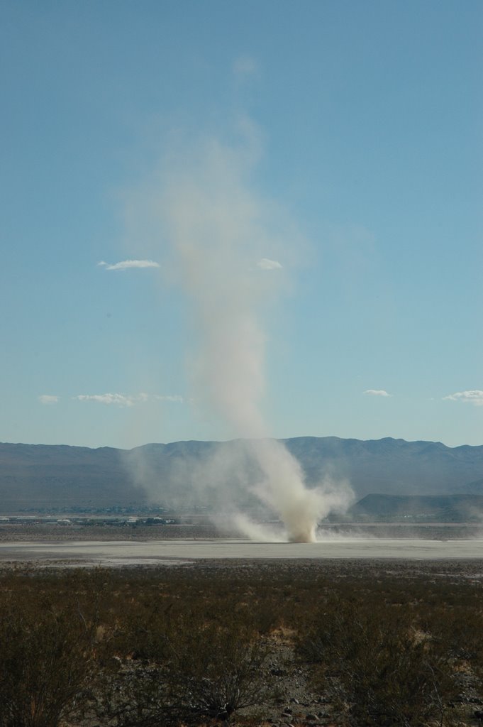 A Dust Devil at Calico Ghost Town, California, USA by Adrian Conchie