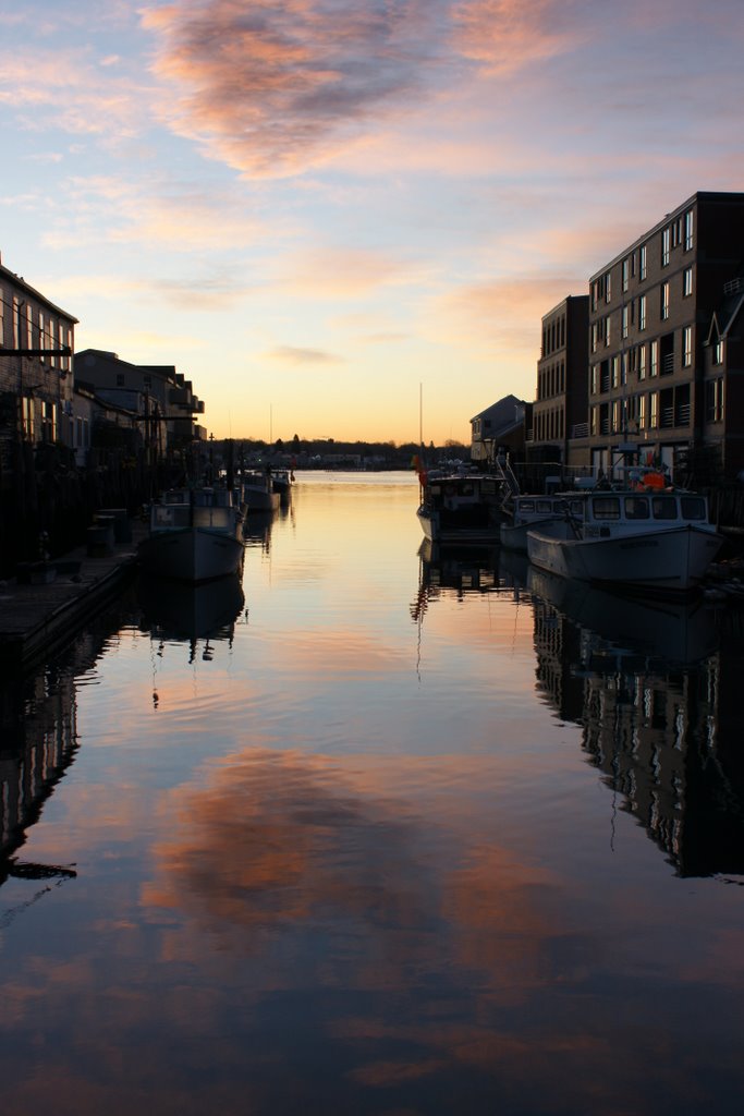 Custom House Wharf Street in Portland, Maine by Maria Varnalis