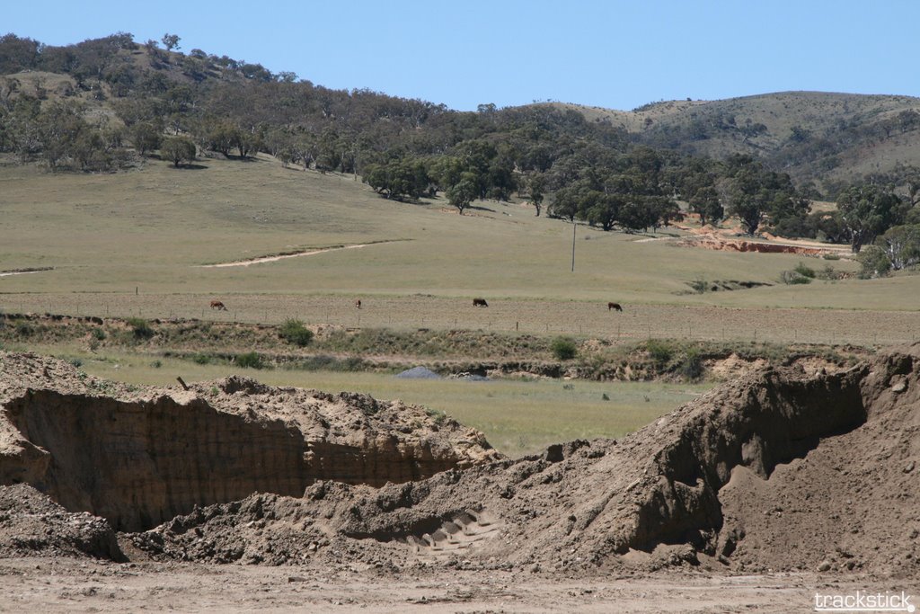 Quarry washing sediment into Bredbo River by Luke Johnston