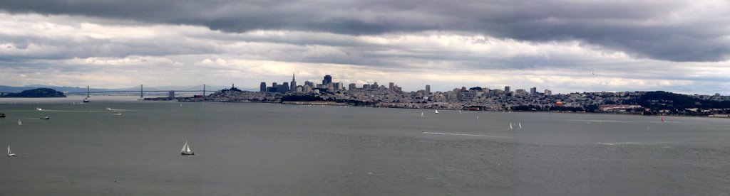 San Francisco bay - Panoramic view from Sausalito by gipione