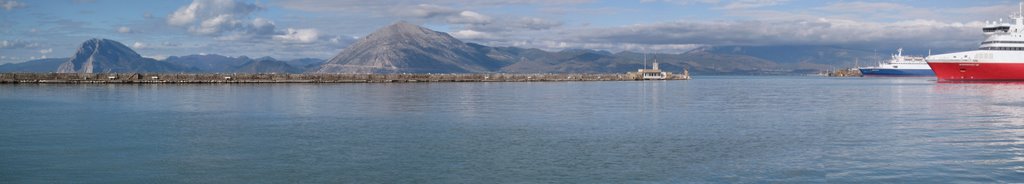 Patras port view (panorama) by Dim Sar