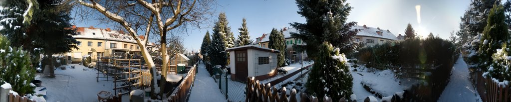 Wirtschaftsweg im Winter (Panorama) by Thoralf Schade