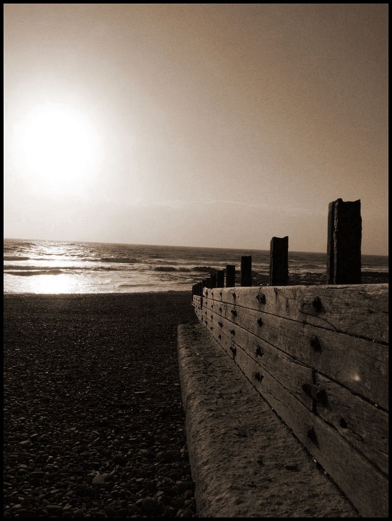 Aberystwyth Sunset Sepia by simon_patrick