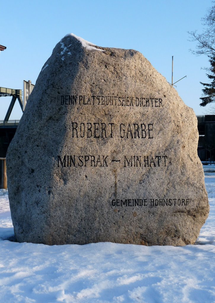 Denkmal Robert Garbe, plattdeutscher Schriftsteller by mimi.handorf