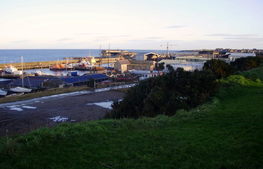 Buckie harbour and shipyard by Peter Hay