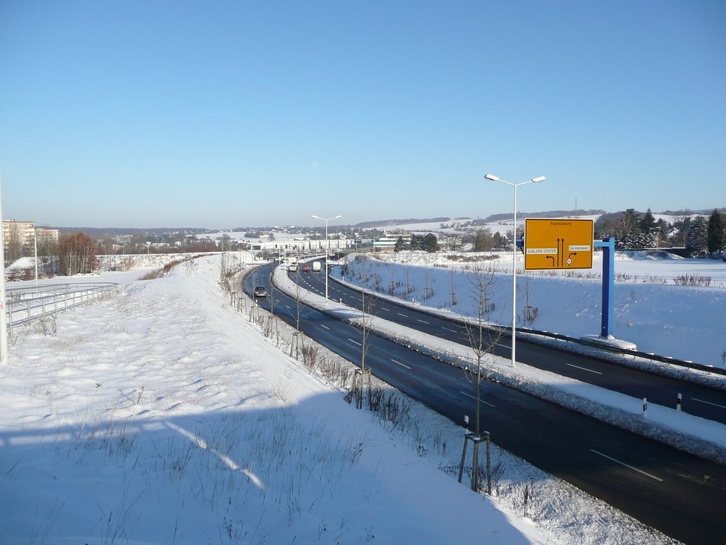 Chemnitz im Winter - Südring in Ríchtung Adelsbergstraße by Rudolf Henkel