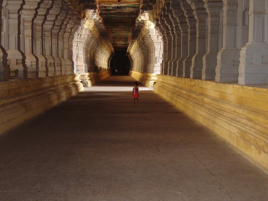 Corridor Runaway at Rameswaram Temple by ksaravanan