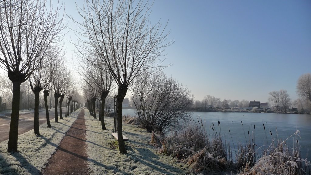 Le lac d' Ardres au petit matin par -8° by lefilsdu