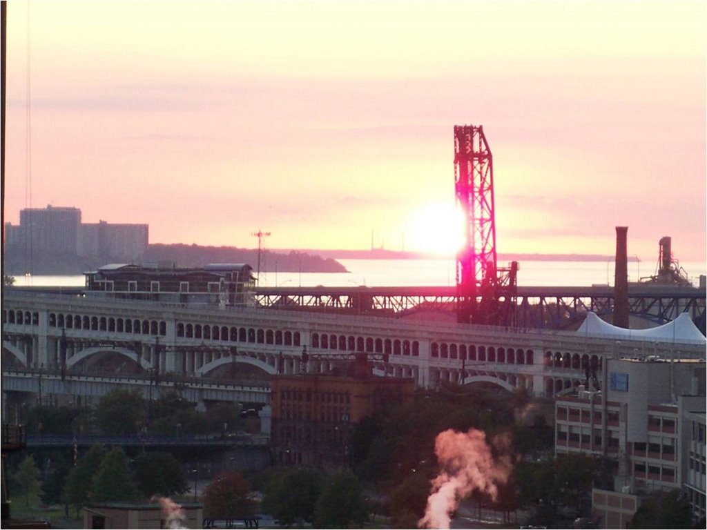 View of Cleveland at sunset from Progressive Field by jajones5