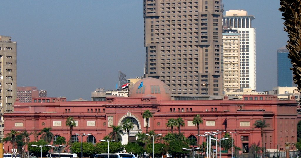 National Museum - Ramsis Hilton and New Foreign Ministry Building in the Background. by Ray Langsten