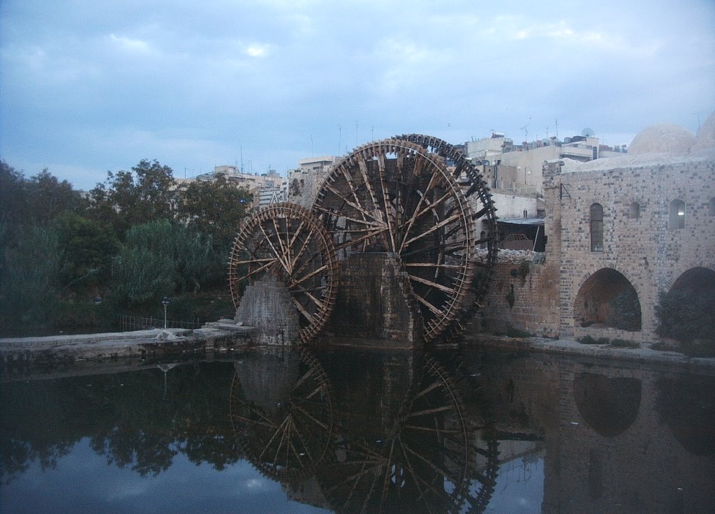 Norias (wooden water wheels) of Hama by Joseph D'Amato