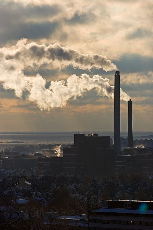 Salmisaari power plant in distance by PMM