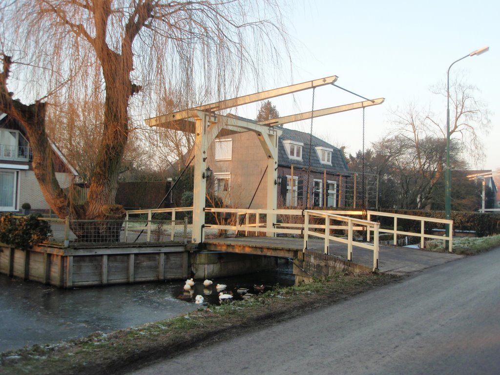 Ankeveen, bridge in winter by sicherer